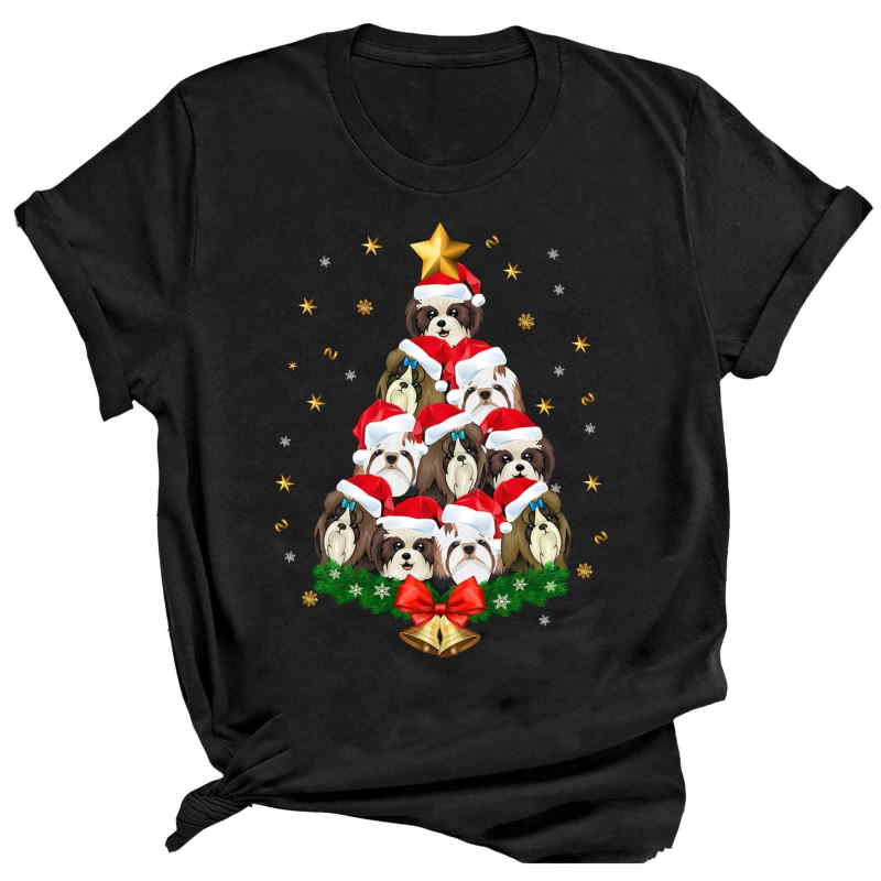 Shih Tzu Christmas Tree T-Shirt