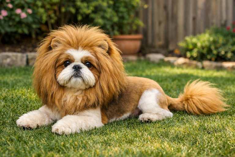 Shih Tzu Lion Haircut Shih Tzu dog with a lion haircut