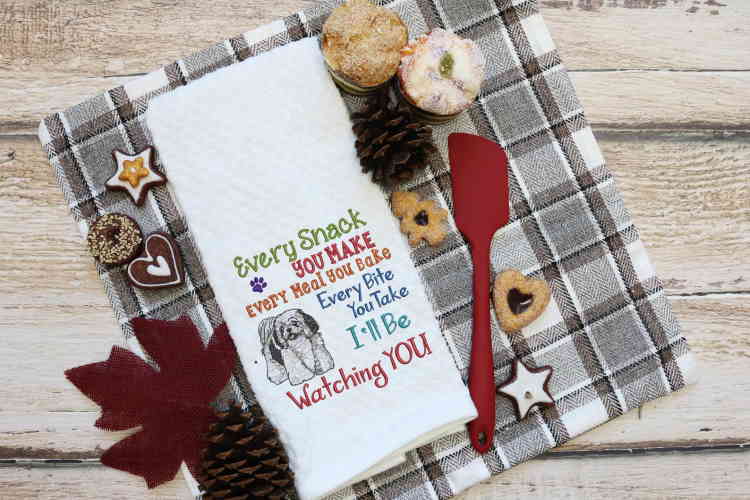 Shih Tzu kitchen towel