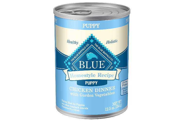 Can of Blue Homestyle puppy food